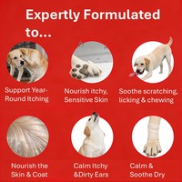 Comprimés anti-démangeaisons Pevet pour chiens, probiotiques à 3 souches, soin apaisant de la peau, complément nutritionnel quotidien, action rapide, longue durée