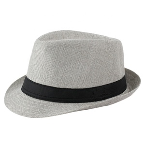 Sombreros <span class=keywords><strong>de</strong></span> Fiesta Estilo Años 20 SOLPOP, Fedora <span class=keywords><strong>con</strong></span> Cinta, Ala Corta, Sombrero Panamá <span class=keywords><strong>de</strong></span> Paja, Gorra Casual Estilo Jazz para Hombres y Mujeres - Product Image 2