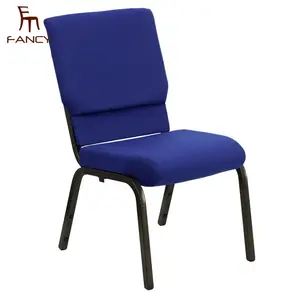 China Supplier Stackable Metal Legs Church Chairs Auditorium Used Fabric Upholstered Theatre Chairs