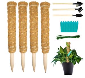 16 Inch Moss Pole Set for Monstera and Cheese Plant, Moss Stick for Indoor Plant Support