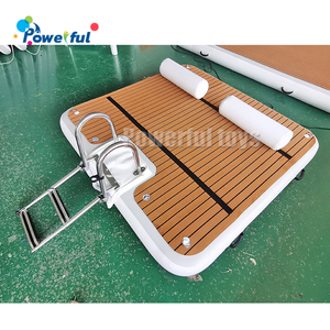 Schnelle Lieferung Kunden spezifischer aufblasbarer PVC-Ponton Ausgefallene schwimmende Plattform zum Sonnenbaden für <span class=keywords><strong>Boot</strong></span> SUP Yacht Dock - Product Image 2