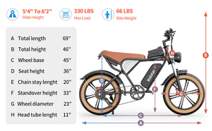 Vélo de montagne Barany 20MTB avec moteur arrière 1000W, batterie au lithium, pneus antidérapants, équipement de gym Q20- Luxe Rower Elektryczny Electric - Product Image 6