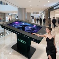 Mesa Táctil Interactiva Inteligente con Pantalla LCD de 43 Pulgadas, Android, Multitáctil, para Café y Juegos, con Carga Inalámbrica y Señalización Digital