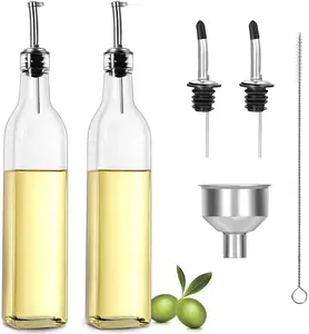 USSE New Arrivals Stainless Steel Dispenser Weighted Stainless Steel Liquor Bottle Pourers Auto Flip Olive Oil Dispenser Spout