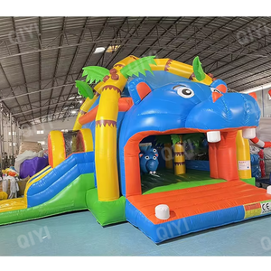 Colorful Bouncy Castle with Slide Outdoor Kids Jumping Castle Bounce House Inflatable Bouncing Castle - Product Image 5