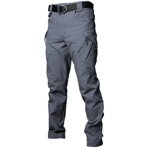High Quality Tactical Trousers Men's Slim Fit Stretch Multi-Pocket Pants Outdoor Straight <b>Overalls</b> - Product Image 2