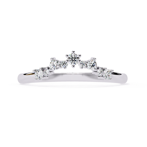 Elegant <b>Silver</b> Diamond <b>Band</b> <b>Ring</b> for Women Minimal Style Shiny Finish Daily Wear Jewelry Gift Choice - Product Image 3
