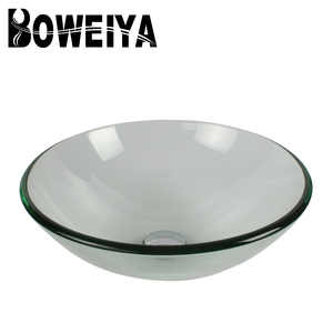 Glass Vanity Top Integrated Sink <strong>Round</strong> Wash <strong>Basin</strong> for Bathroom - Product Image 6