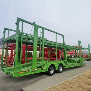 New Steel Double Deck 2-3 Axle Diesel Automatic Transmission Semi-<b>Trailer</b> <b>Car</b> Hauler 20-200Tons Capacity 13.75m - Product Image 4