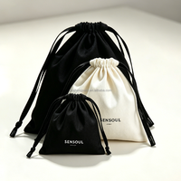 Sac en coton réutilisable écologique avec logo personnalisé, pochette à cordon pour bijoux, imprimé en sérigraphie, pour emballage cadeau ou rangement de chaussures