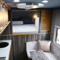 WECARE Camping-car rigide isolé à glissière pour pick-up avec énergie solaire et douche, idéal pour le tout-terrain et les voyages en caravane