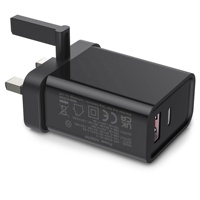 Chargeur rapide GaN HNT 45W avec prise UK/KR/EU/US/AU, adaptateur secteur de voyage ultra-compact double port Type-C PD 40W et USB-A QC 30W