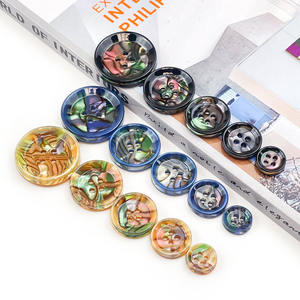 Bouton de vêtement rond à quatre yeux nacré multicolore Costume pour hommes et femmes <span class=keywords><strong>Trench</strong></span>-Coat Pull Cardigan Boutons en résine bon marché - Product Image 2