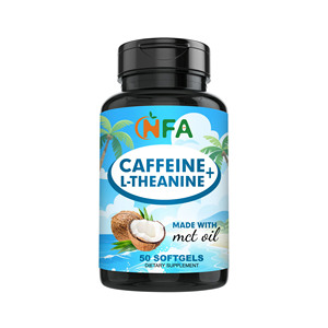 Cápsulas Blandas de Cafeína y L-Teanina con Logotipo Personalizado, Suplemento para Dormir Hecho con Aceite MCT, Favorece la Calma Mental, para Adultos - Product Image 1