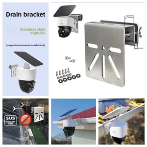 Staffa di Sorveglianza CCTV per Canale di Drenaggio in Acciaio Inossidabile con Morsetto per Tubo con Scanalatura Antipioggia per Sicurezza Grondaie - Product Image 5