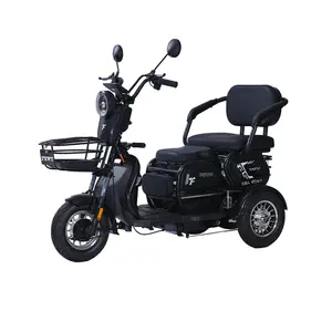 Высокоуглеродистая сталь 3-колесный Электрический трехколесный велосипед для взрослых литий-ионные батареи Pedicab