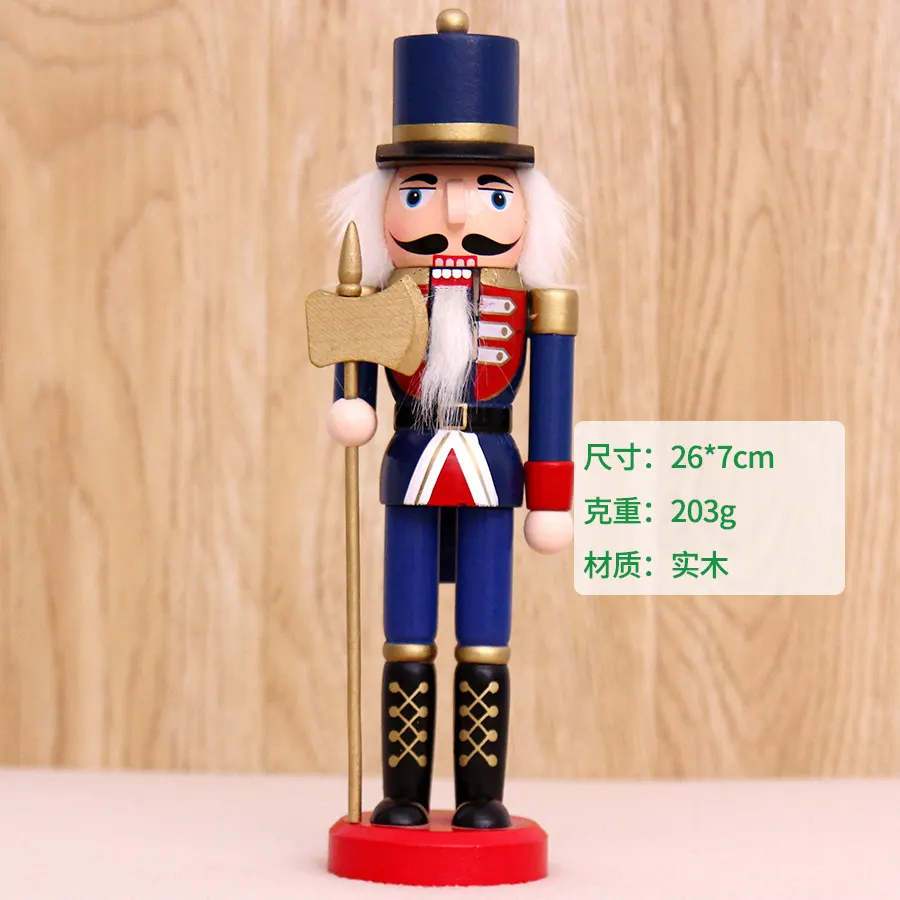 Factory wooden nutcracker Soldiers Christmas Decoration Supplies Xmas Customized Logo Accept large drummer nutcracker