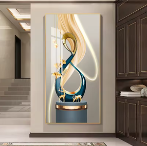 Décoration de salon moderne, affiche géométrique abstraite, peinture murale en porcelaine de cristal, <span class=keywords><strong>tableau</strong></span> mural - Product Image 2