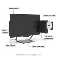 21.5 23.8 Inch All-in-One PC with DVD Drive Intel Core I3 I5 Windows 11 FHD IPS Desktop Computer for Education and Training