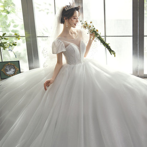 Speed sell through the new wedding garza Bud silk of tall waist harness abito in chiffon abito da sposa taglio pesce - Product Image 3