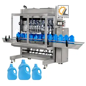 MTW champu de jabon liquido de lavado tapado y etiquetado para detergente maquinas de llenado de botellas automatico