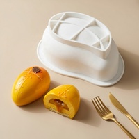 Molde de Silicona 3D para Frutas, Forma de Mango, de Gran Tamaño, para Repostería, Grado Alimenticio, Fácil Desmoldeo, para Mousse
