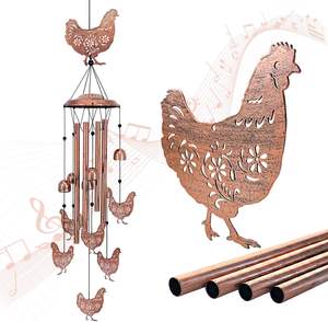 Chiavistello eolico regali giraffa all'aperto per donne/uomini/mamma/moglie/nonna regali di compleanno regalo commemorativo in metallo WindChime - Product Image 5