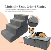Großhandel Hunde treppe Rampe für kleine Hunde Hohe Betten 4-stufige klappbare Hundes tufen Haustier Treppen Rampen für kleine Hunde und Katzen