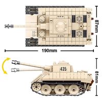 QUANGUAN 100101 VK 1602 leopar tankı askeri modeli blok yapı oyuncaklar ordu tankı yapı çocuklar için hediye setleri