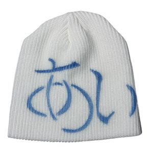 Trend New Graffiti Personalizado Hip Hop Idioma japonés Amor Palabra Escritura Tinta Spray Imprimir Moda Hombres Mujeres Gorro de punto - Product Image 1