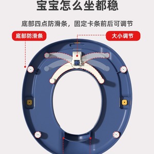 Siège de toilette moderne pour enfants, ouverture frontale, antidérapant, en matériau PP, pour usage domestique YZB206 - Product Image 5