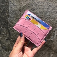 Porte-cartes de crédit vintage en cuir véritable YUBO LEATHER, peau exotique de crocodile, luxe, 4 pouces