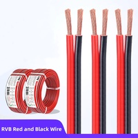 Blankes Kupfer elektrische Drähte Lautsprecher kabel 2c rvb Kabel 0,3 0,75 1 2, 5 4 mm2 rot schwarzer Draht