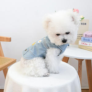 Abbigliamento per Animali Domestici, Gilet in Denim alla Moda per Cani e Gatti, Giacca in Jeans per Cani di Piccola Taglia - Product Image 2