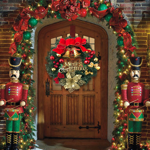 Venta Directa: Corona Navideña de 40cm con Luz, Nuevo Producto, Decoración de PVC para Escenarios, Adorno de Corona - Product Image 4