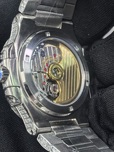 Montre VVS Moissanite pour homme, entièrement sertie de diamants, mouvement automatique, montre de luxe Hip Hop - Product Image 6