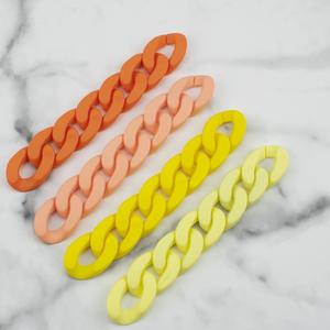 Chaîne de sac en acrylique mat 21*30mm, accessoires de bagage d'ornement d'anneau cassé de boucle de 25 couleurs - Product Image 2