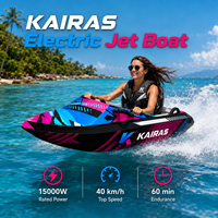 Jet-boat électrique 15000W, scooter aquatique haute vitesse, jet-ski électrique, bateau 40 km/h, coque en fibre de verre, embarcation personnelle pour adultes