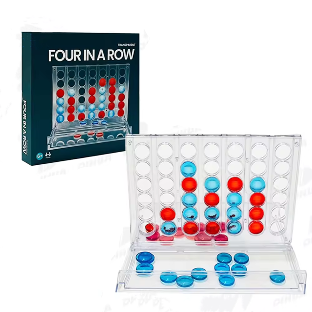Classic 4-in-a-Row Game Strategy Board Game for Kids and Adults Vertical Connect 4 with Quick Setup Travel-Friendly Family Toy
