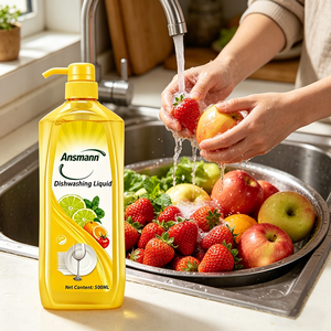 Liquide <span class=keywords><strong>vaisselle</strong></span> écologique Ansmann parfum agrumes, formule douce, rinçage rapide, détergent de cuisine <span class=keywords><strong>pour</strong></span> <span class=keywords><strong>vaisselle</strong></span> et fruits, 15-30% - Product Image 4