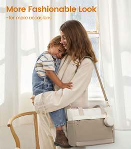 Sac à couches multi-poches au design élégant et prêt pour les voyages, avec 12 compartiments intelligents - Product Image 6