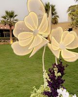 LANJO Leuchtende Blumen Edelstahl Stehlampe LED Modern Elegant Romantisch Hochzeits-Dekorative Innen-/Außen-Bühnenbeleuchtung