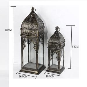 Luckywind Phong Cách Cổ Điển Pháp Đau Khổ Kim Loại Đèn Lồng Nến - Product Image 4