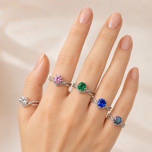 Elegante anello a V per coppia, accessori e regali per la cerimonia nuziale - Product Image 4