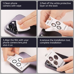 Eagle Eye HD Máy ảnh ống kính Glass film Đối với <span class=keywords><strong>iPhone</strong></span> 16 15 14 13 12 Pro Max chống xước điện thoại Tempered Electroplated ống kính bảo vệ - Product Image 6