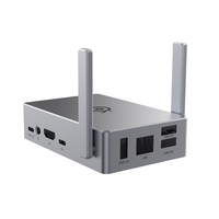 Casing Logam KUONGSHU NEW OrangePi5/PI5B, Cangkang Logam Khusus untuk Papan Pengembangan Orange Pi5/PI5B dengan Antena dan Thermal Grease