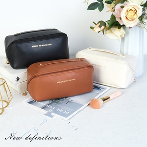 Large Travel Cosmetic Bag for Women Leather Makeup Organizer Female Toiletry Kit Bags Make up Case Storage Pouch Luxury Lady Box - Product Image 3