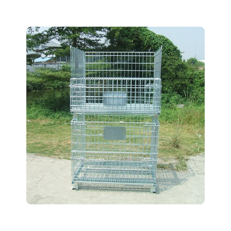 Galvanized Wire Mesh Container Foldable Metal