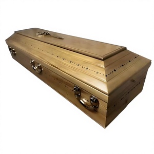 Cofani Funebri in Legno Massello Stile Europeo di Alta Qualità, Ecologici, 220 Pollici Cubici, 1 Anno di Garanzia, Prodotto Funerario del Produttore - Product Image 4