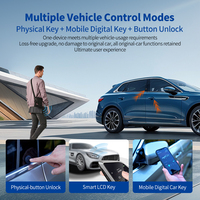 Système d'entrée sans clé universel, clé de voiture numérique intelligente LCD, 1 clé numérique + 4 clés physiques, anti-perte, démarrage par bouton-poussoir, mise à niveau pour toutes les voitures